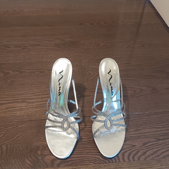 Shoes - Nina silver and metallic high heels